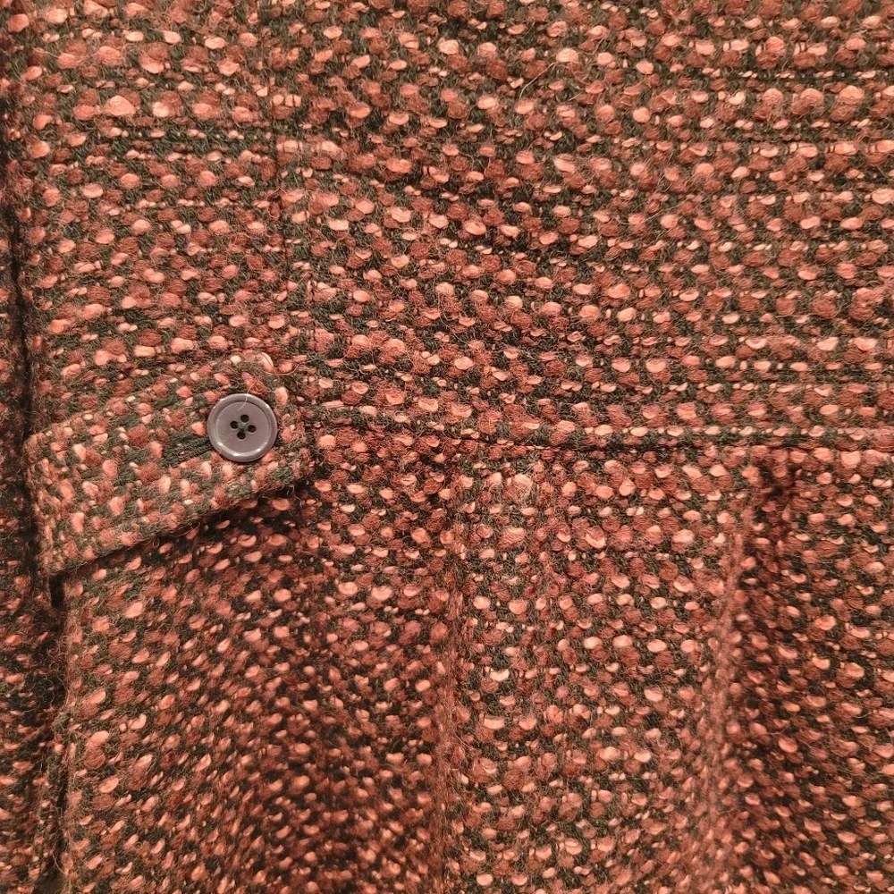 Sz 6 Wine Burgundy Beth Bowley Bouclé Coat - Picture 7 of 10